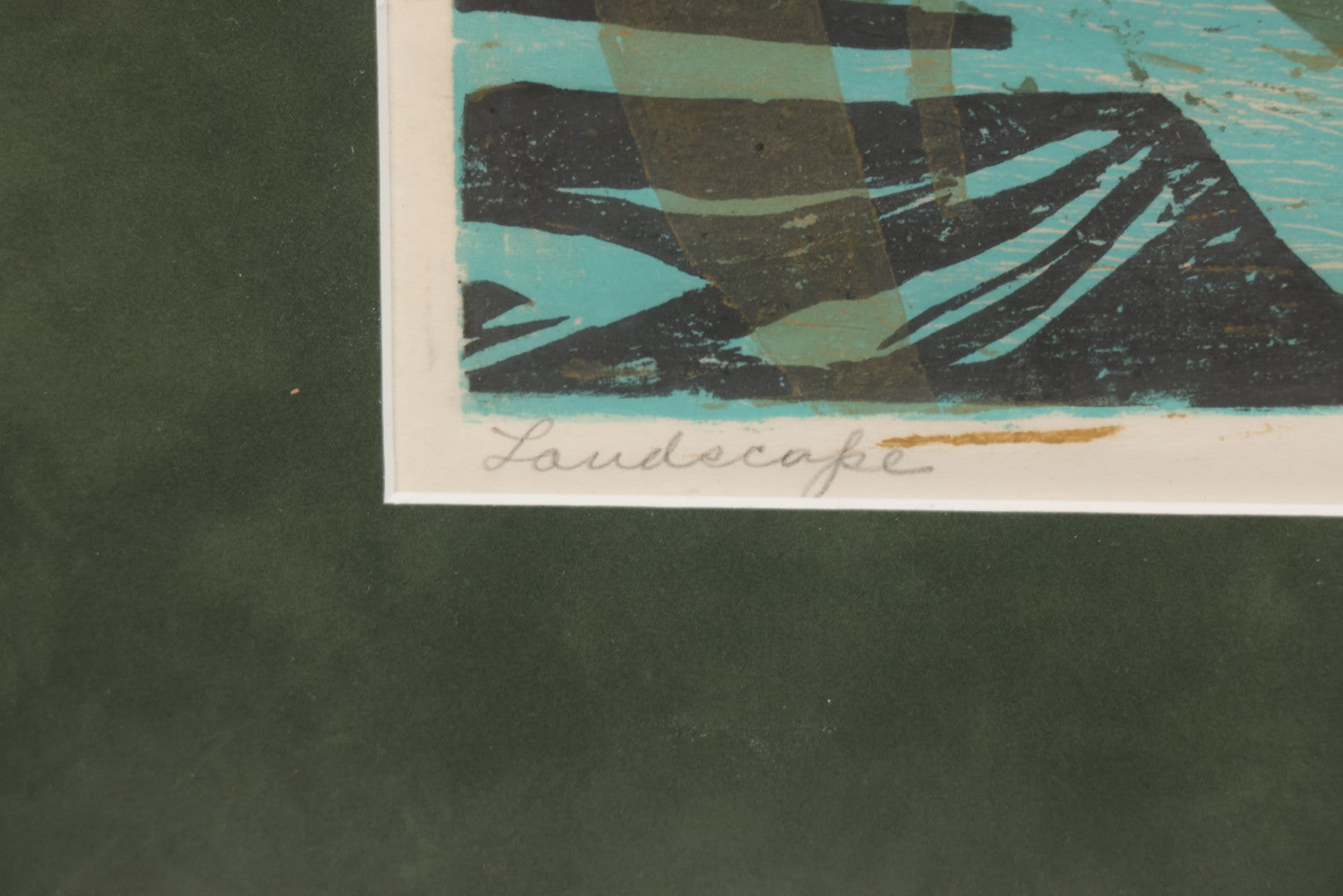 Lot 091 - Vintage Abstract Woodcut “Landscape” By Rita Leff, 1962 Collectors Of American Art Edition, Framed, 16" x 14-1/4"