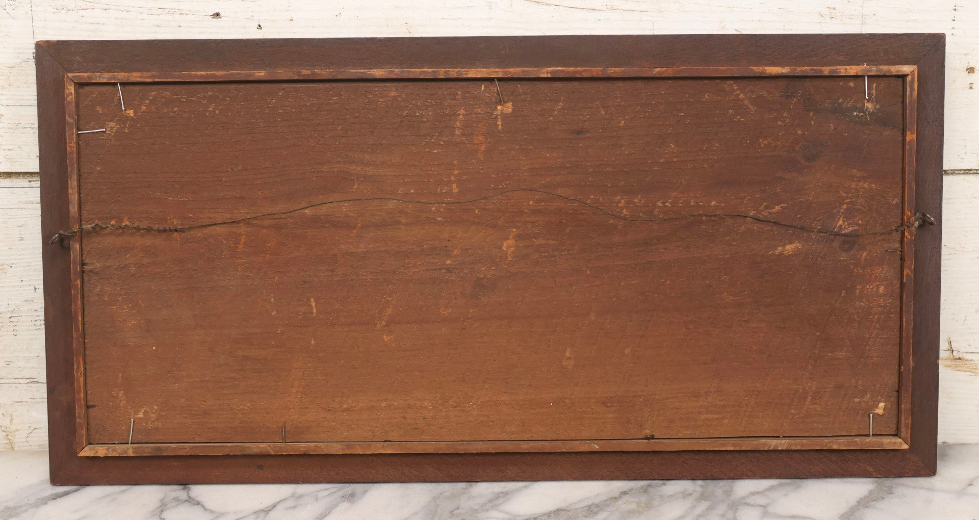 Lot 094 - Antique Victorian Punchwork Embroidery Motto “Friendship, Love, And Truth” In Frame With Custom Mat, 25-5/8" x 12-3/4"