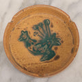 Lot 109 - Vintage Studio Pottery Ashtray With Stylized Chicken Motif And Speckled Glaze