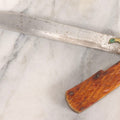 Lot 113 - Vintage Folding Knife With Carved Bone Handle And Brass Hardware