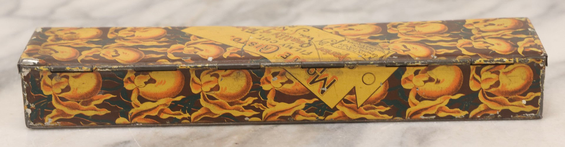 Lot 116 - Antique Wm. S. Kimball & Co. “Monte Cristo” Tobacco Tin With Hinged Lid And Color Lithographed Decoration