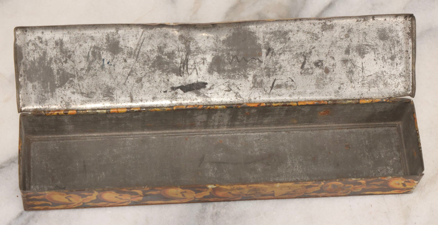 Lot 116 - Antique Wm. S. Kimball & Co. “Monte Cristo” Tobacco Tin With Hinged Lid And Color Lithographed Decoration