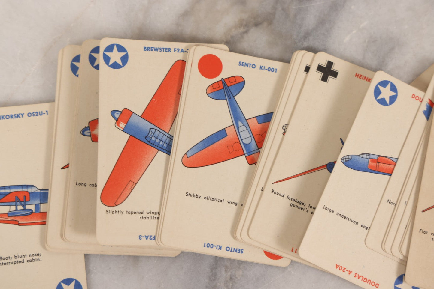 Lot 117 - Vintage "Squadron Scramble" WWII Aviation Card Game, Complete Deck With Instructions, Whitman Publishing Co., Circa 1942