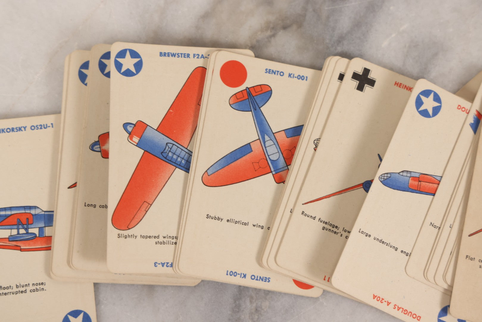 Lot 117 - Vintage "Squadron Scramble" WWII Aviation Card Game, Complete Deck With Instructions, Whitman Publishing Co., Circa 1942
