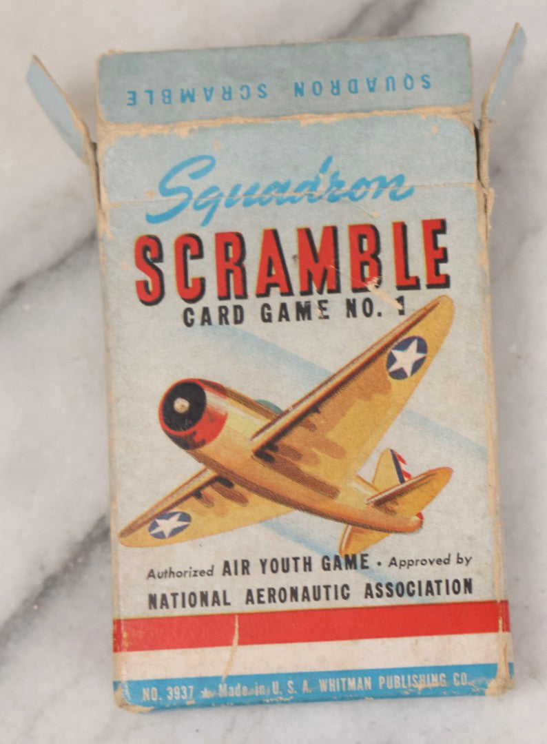 Lot 117 - Vintage "Squadron Scramble" WWII Aviation Card Game, Complete Deck With Instructions, Whitman Publishing Co., Circa 1942