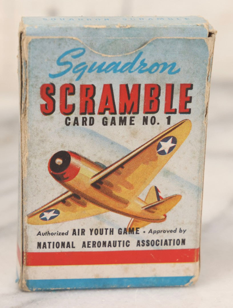 Lot 117 - Vintage "Squadron Scramble" WWII Aviation Card Game, Complete Deck With Instructions, Whitman Publishing Co., Circa 1942