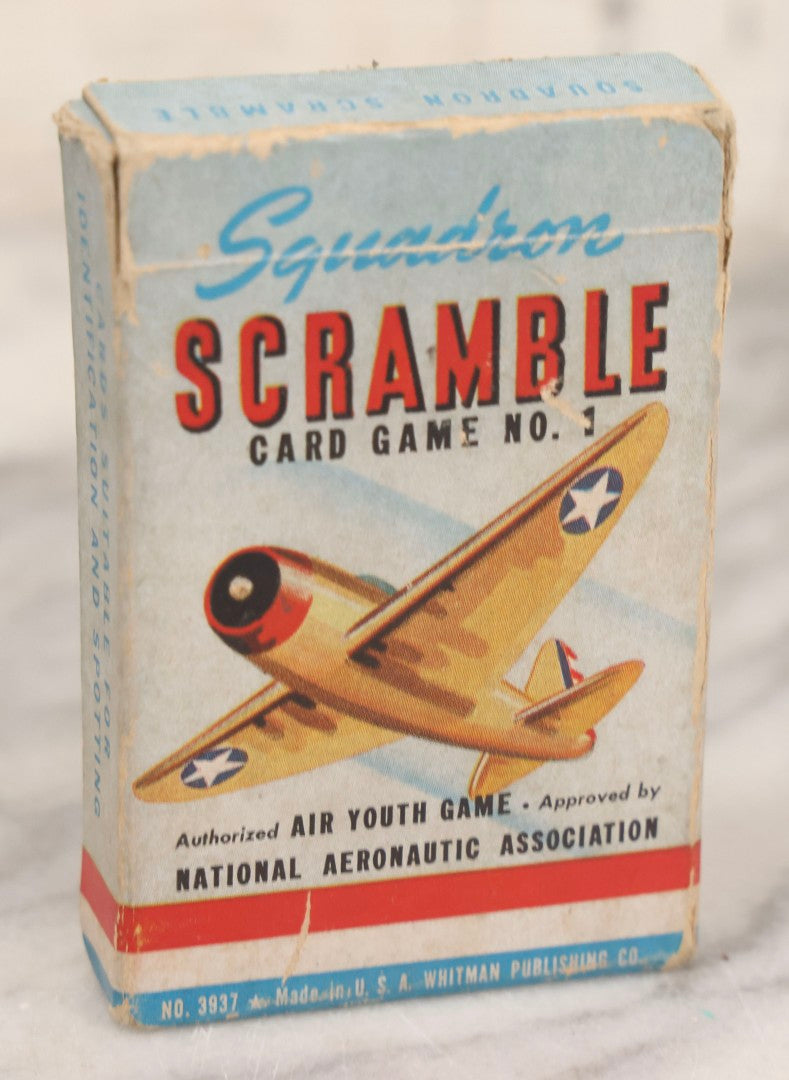 Lot 117 - Vintage "Squadron Scramble" WWII Aviation Card Game, Complete Deck With Instructions, Whitman Publishing Co., Circa 1942