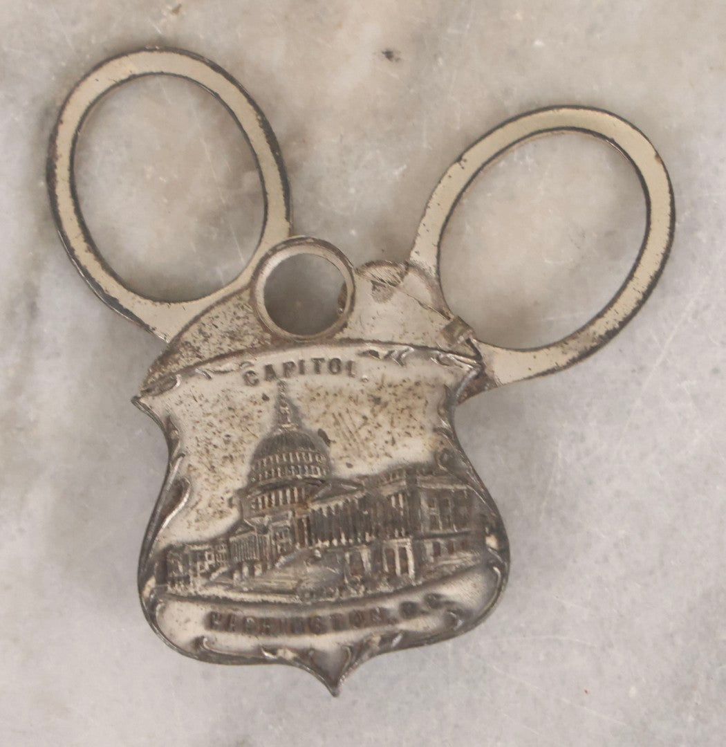 Lot 119 - Antique Tin Souvenir Cigarette Trimmer Featuring U.S. Capitol Building, Washington D.C.