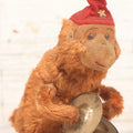 Lot 120 - Vintage Wind-Up Cymbal Toy Monkey Jolly Chimp With Red Felt Cap, Note Not Working