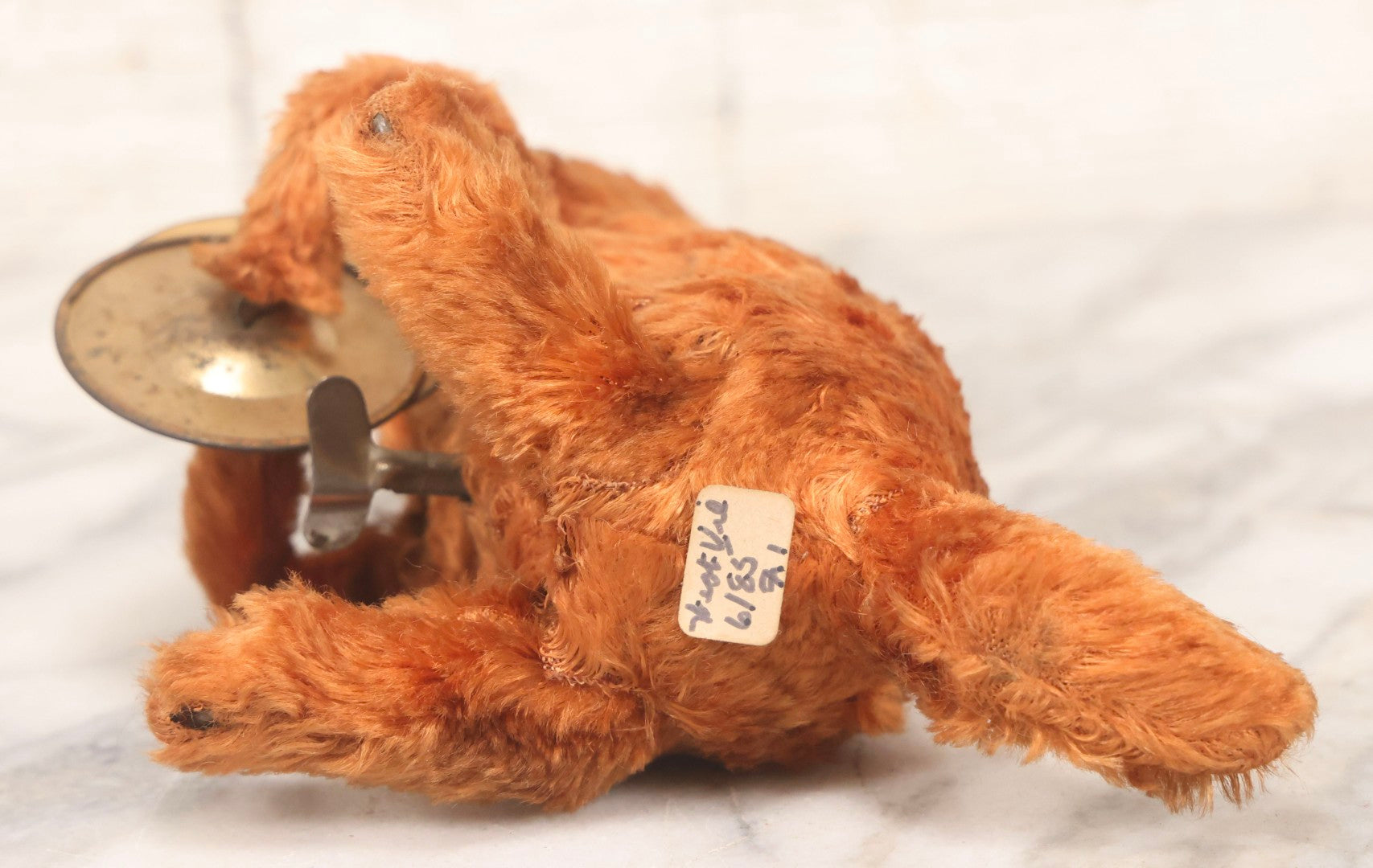 Lot 120 - Vintage Wind-Up Cymbal Toy Monkey Jolly Chimp With Red Felt Cap, Note Not Working