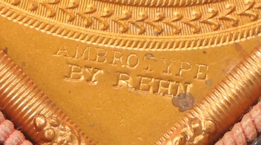 Lot 131 - Antique 1/9th Plate Ambrotype Photograph Of Bearded Man, Identified As “Jos. Johnson,” In Full Leatherette Folding Case, Photographed By Rehn, Circa 1854, Note Wear