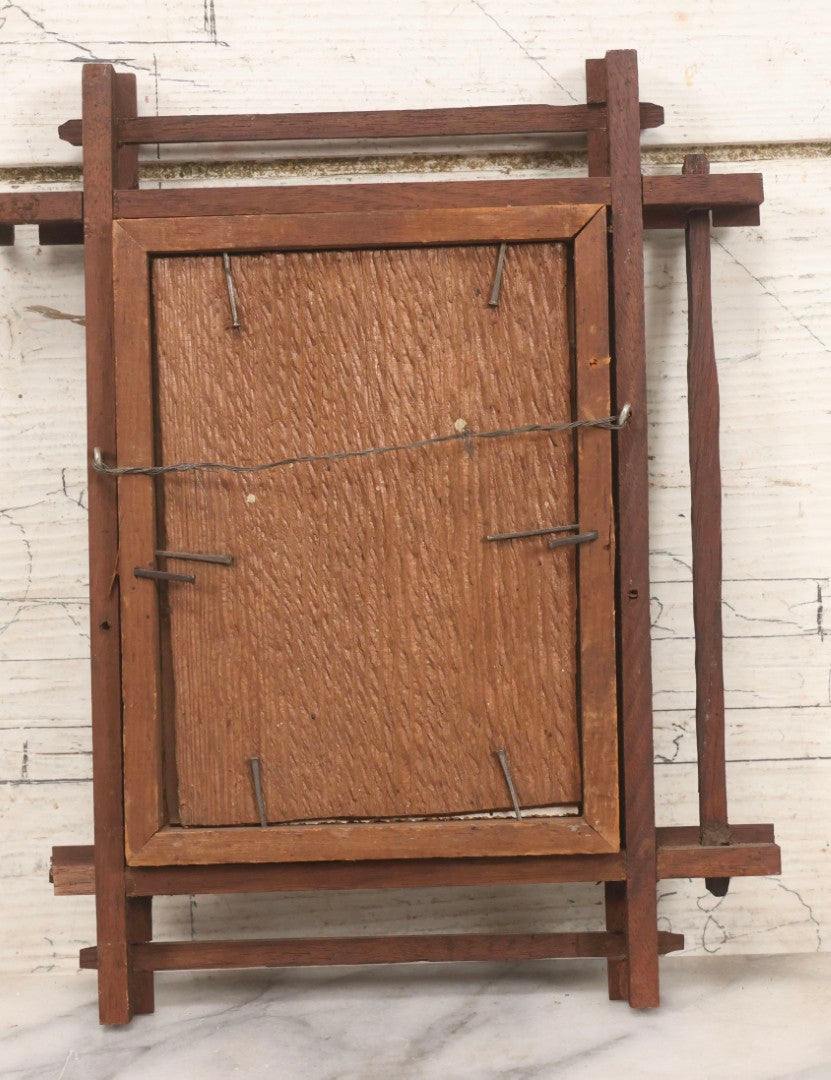 Lot 133 - Grouping Of Four Antique Victorian Wooden Double Frames With Gold Inner Borders And Decorative Cross-Bar Ornaments