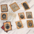 Lot 134 - Grouping Of Eight Antique Photographs Including Daguerreotype, Ambrotypes, Ruby Ambrotypes, And Tintypes, Depicting Men, Women, And Children