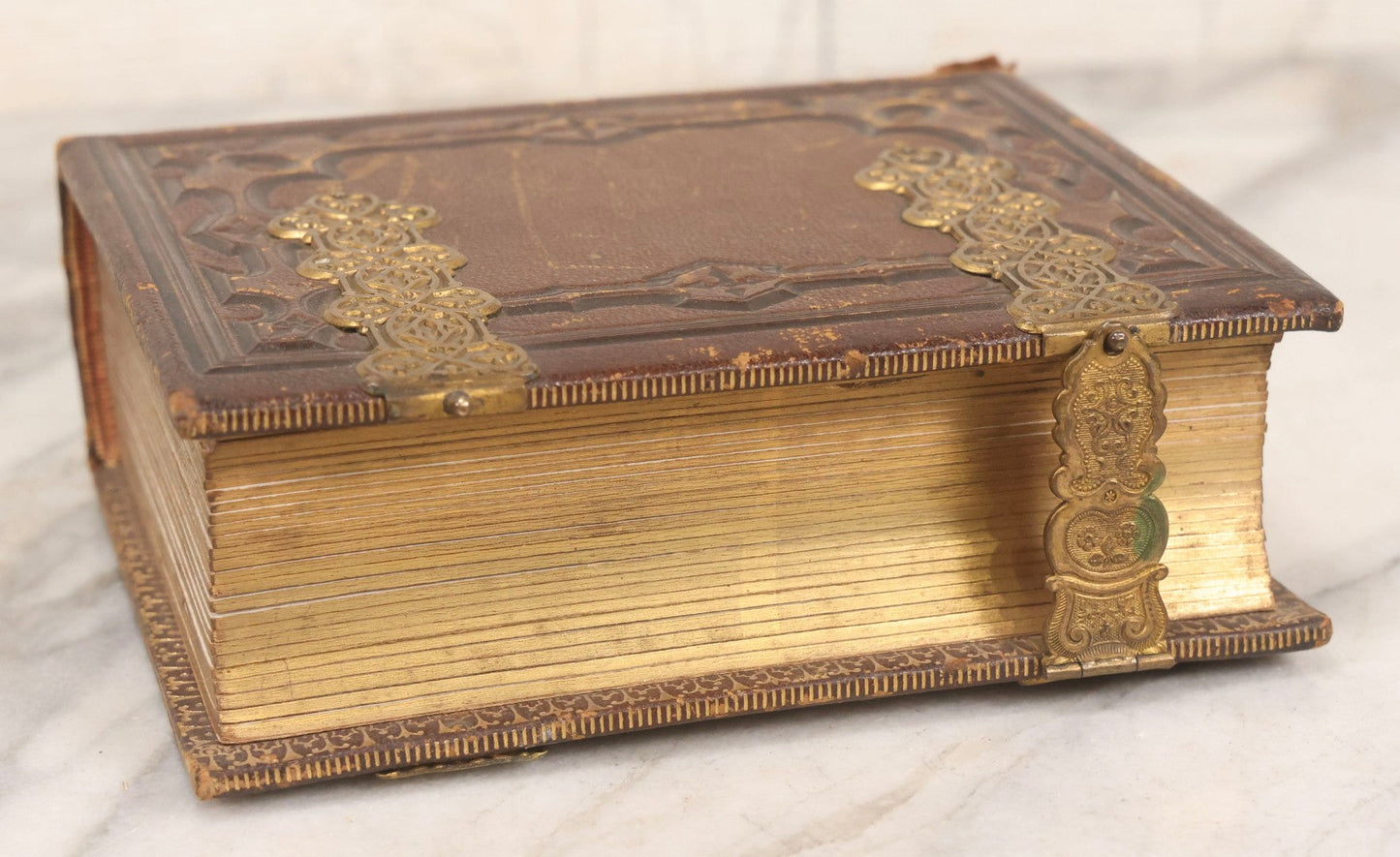 Lot 139 - Antique Portrait Photograph Album With 38 Carte De Visite C.D.V.. Photographs And One Tintype, Many Identified In Pencil