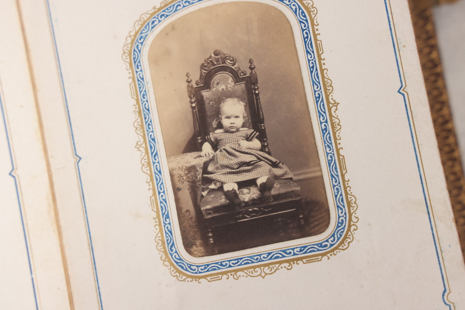 Lot 139 - Antique Portrait Photograph Album With 38 Carte De Visite C.D.V.. Photographs And One Tintype, Many Identified In Pencil