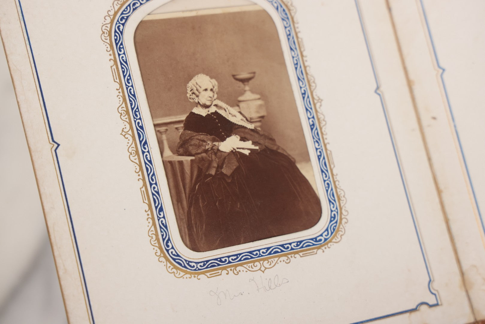 Lot 139 - Antique Portrait Photograph Album With 38 Carte De Visite C.D.V.. Photographs And One Tintype, Many Identified In Pencil