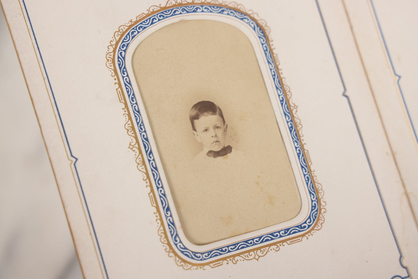 Lot 139 - Antique Portrait Photograph Album With 38 Carte De Visite C.D.V.. Photographs And One Tintype, Many Identified In Pencil