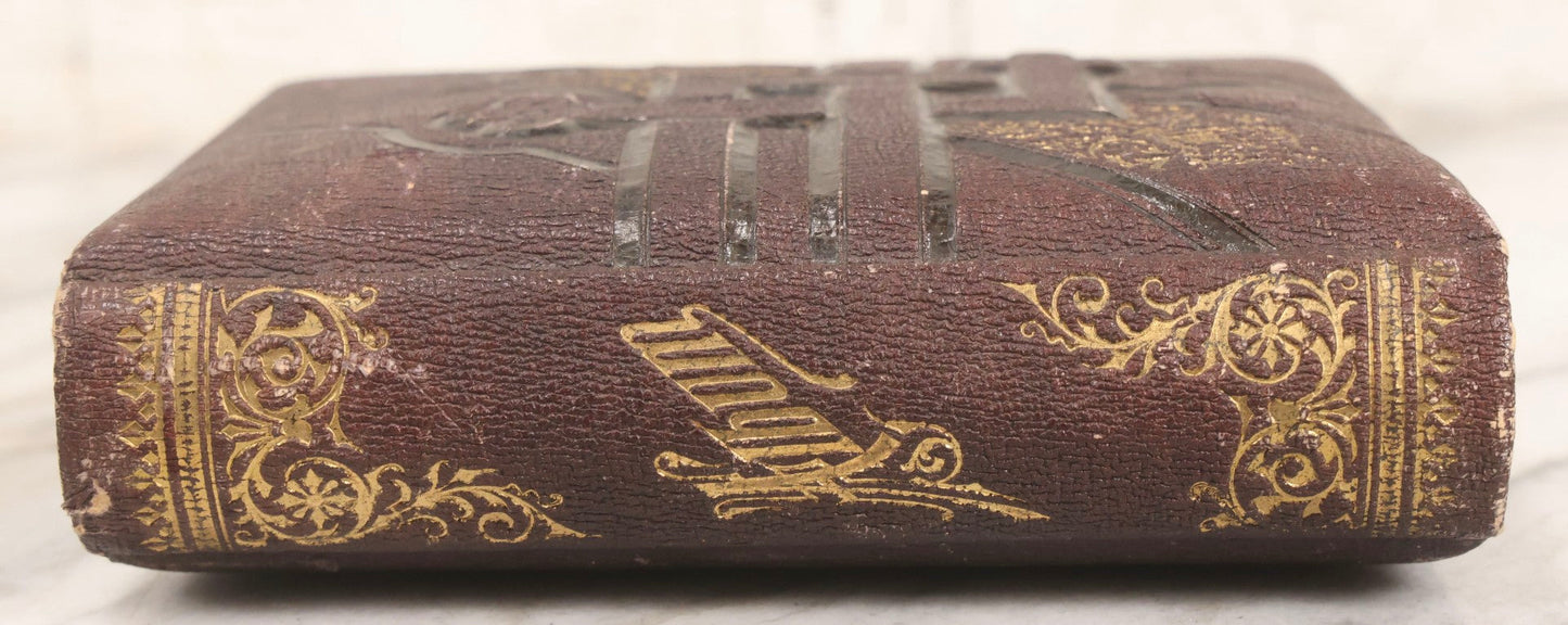 Lot 140 - Antique Portrait Photograph Album With 15 Carte De Visite C.D.V.., 2 Cabinet Card, And 3 Tintype Photographs Of Men, Women, And Children