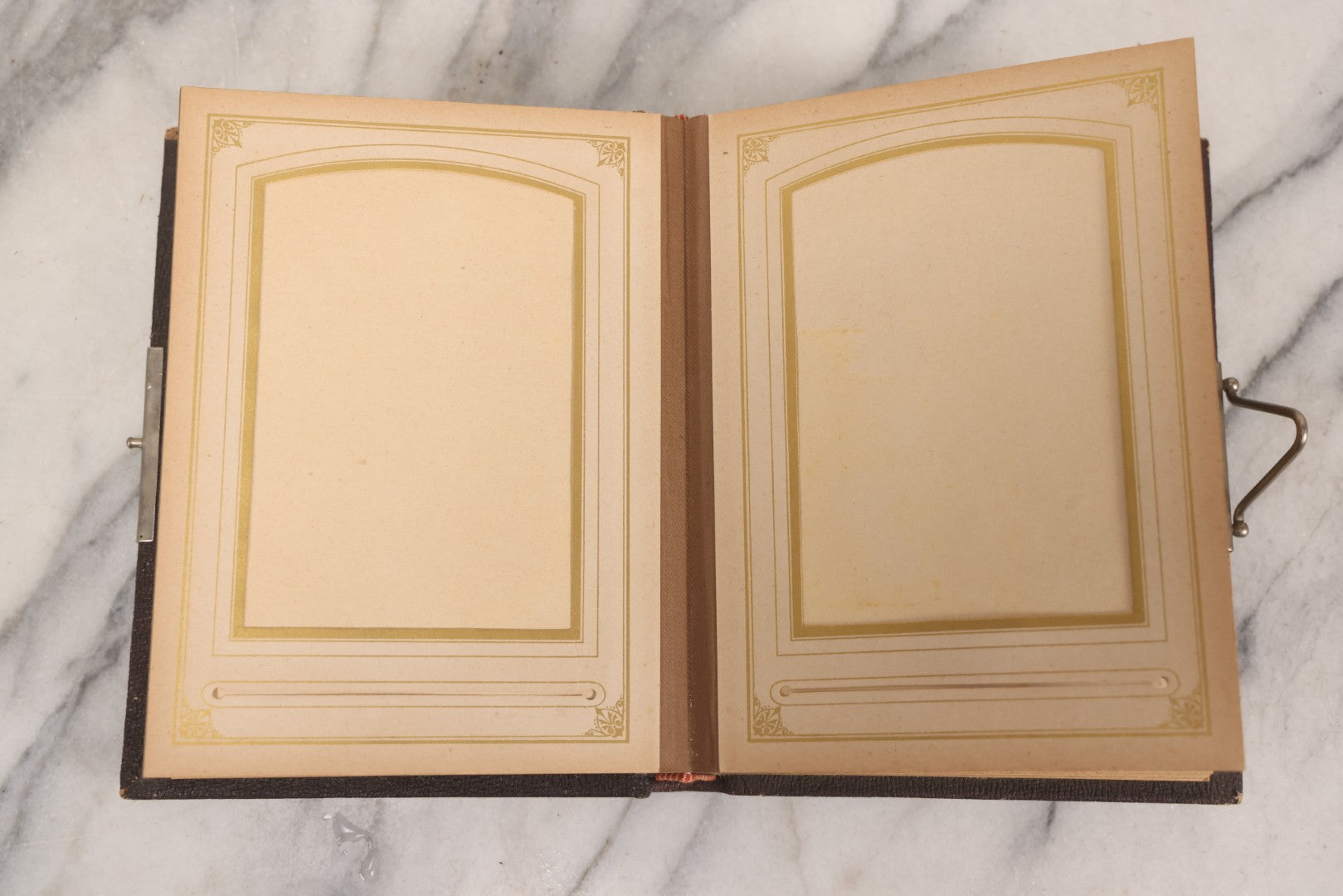 Lot 140 - Antique Portrait Photograph Album With 15 Carte De Visite C.D.V.., 2 Cabinet Card, And 3 Tintype Photographs Of Men, Women, And Children