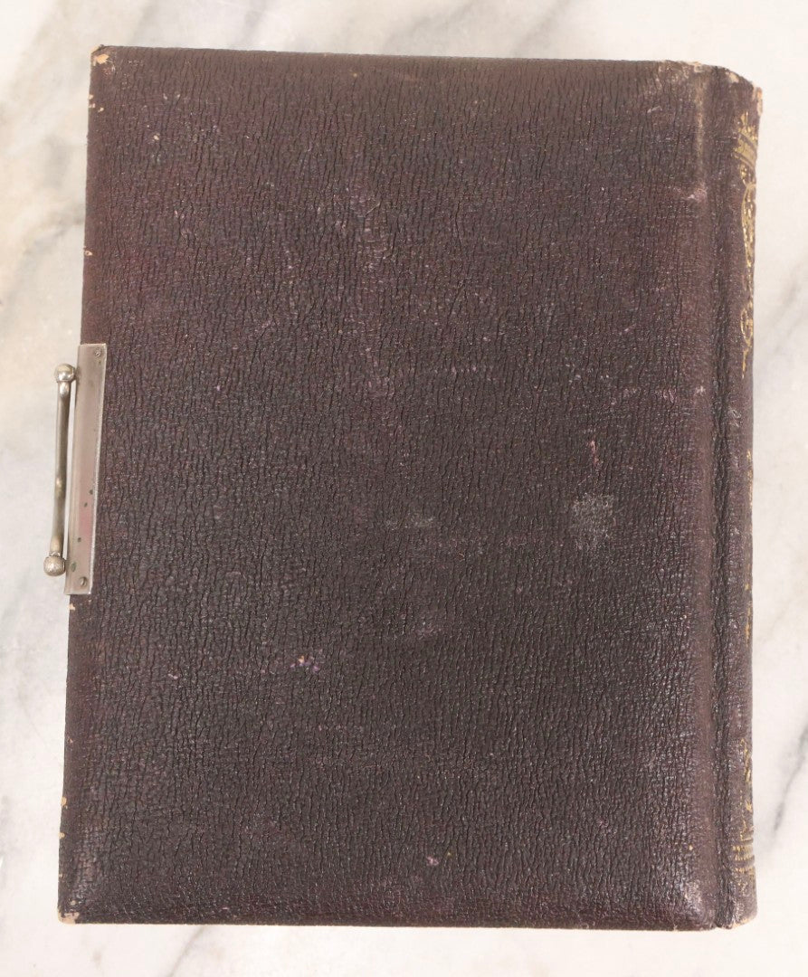 Lot 140 - Antique Portrait Photograph Album With 15 Carte De Visite C.D.V.., 2 Cabinet Card, And 3 Tintype Photographs Of Men, Women, And Children