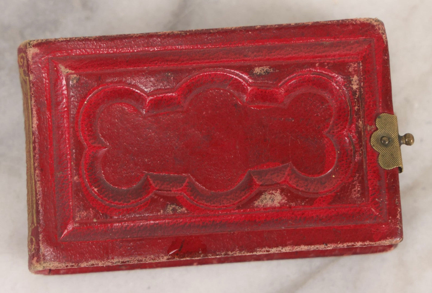 Lot 141 - Antique Gem Tintype Album With 26 Gem Tintype Photographs Including Man In Uniform, Note Binding In Poor Condition