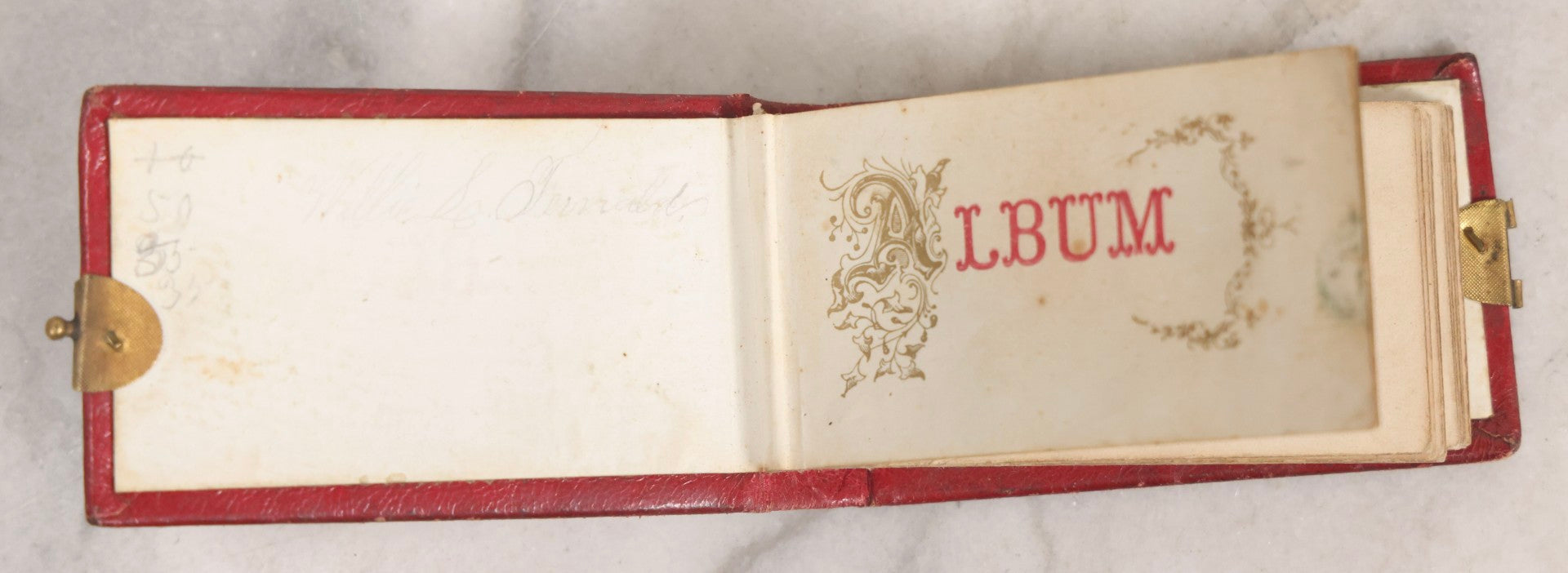 Lot 141 - Antique Gem Tintype Album With 26 Gem Tintype Photographs Including Man In Uniform, Note Binding In Poor Condition