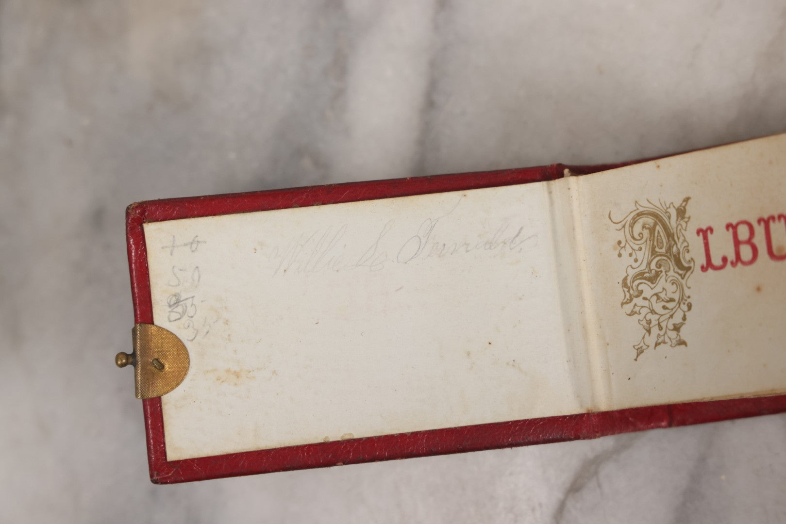 Lot 141 - Antique Gem Tintype Album With 26 Gem Tintype Photographs Including Man In Uniform, Note Binding In Poor Condition