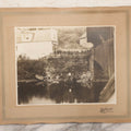 Lot 143 - Antique Boarded Photograph Of Crowd Overlooking Car Accident Scene Above River, Recovery In Progress, Photographed By Paquette, Beecher Falls, Vermont, Circa 1920