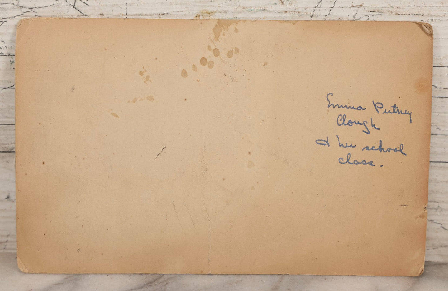 Lot 147 - Pair Of Antique Boarded Photographs Of Schoolchildren Outside Schoolhouse, Identified As Emma Putney Clough And Schoolmates, One With Albert O. Elwell Danvers, Massachusetts Backmark