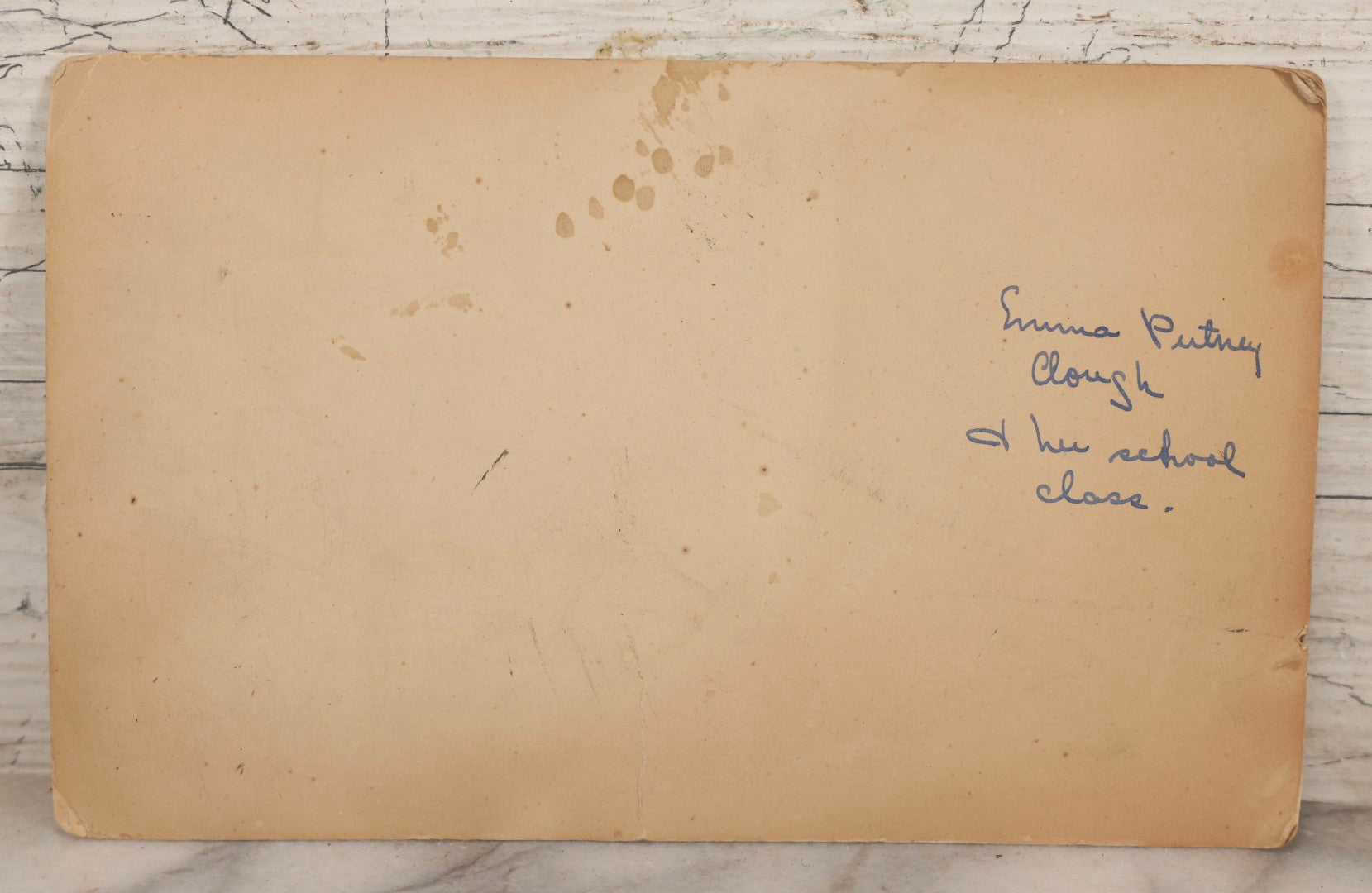 Lot 147 - Pair Of Antique Boarded Photographs Of Schoolchildren Outside Schoolhouse, Identified As Emma Putney Clough And Schoolmates, One With Albert O. Elwell Danvers, Massachusetts Backmark
