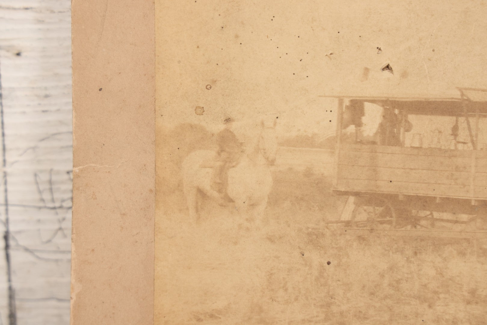 Lot 149 - Trio Of Antique Agricultural Boarded Photographs In Leather Folder Of William F. Mott, Showing Threshing Crew, Grain-Threshing Apparatus, And Hop Yard
