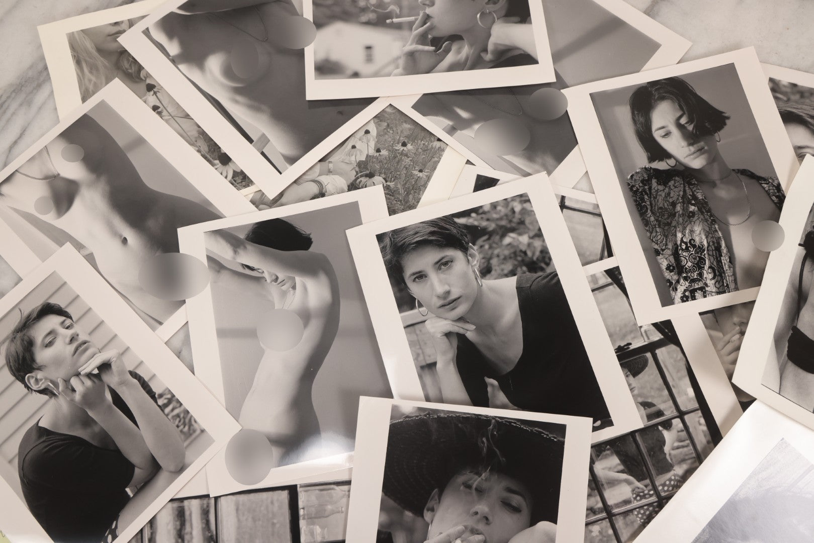 Lot 153 - Grouping Of 18 Vintage Black And White Art Photographs Of Women, Including Nude Studies, Smoking Portraits, And Evocative Posed Imagery