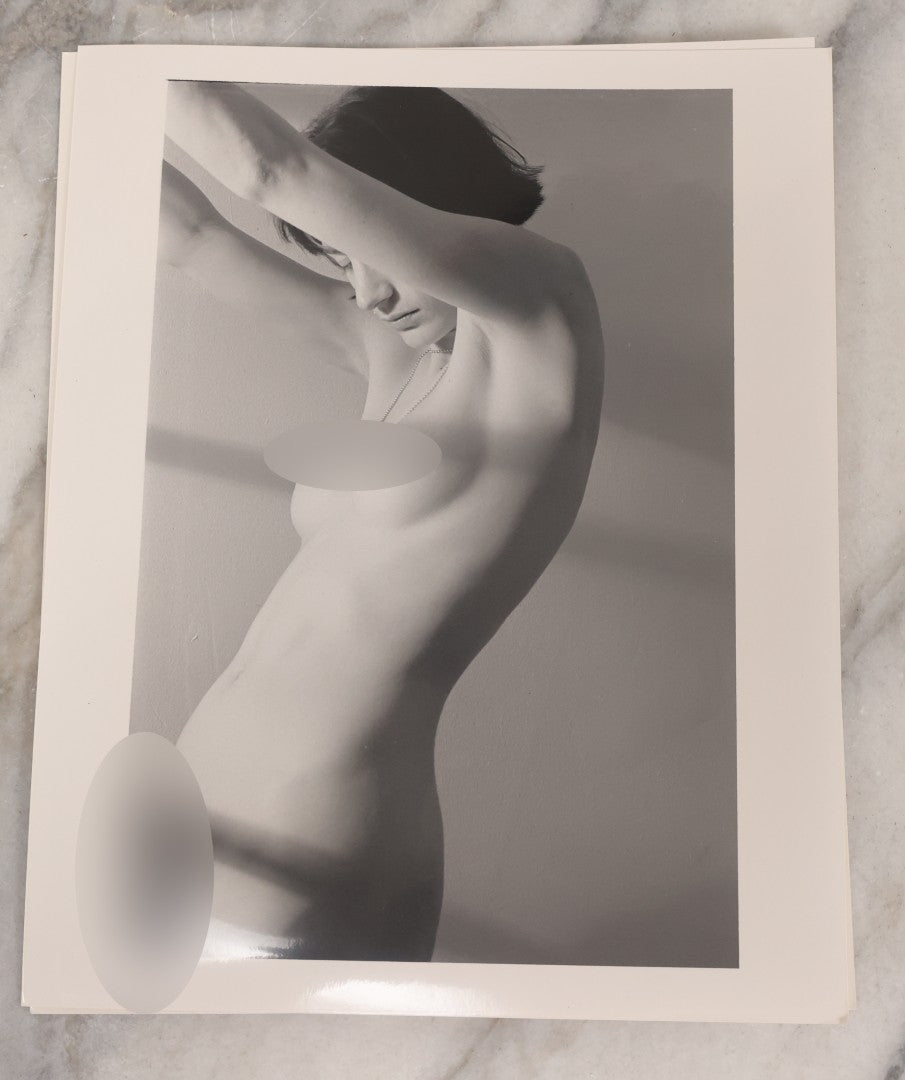 Lot 153 - Grouping Of 18 Vintage Black And White Art Photographs Of Women, Including Nude Studies, Smoking Portraits, And Evocative Posed Imagery