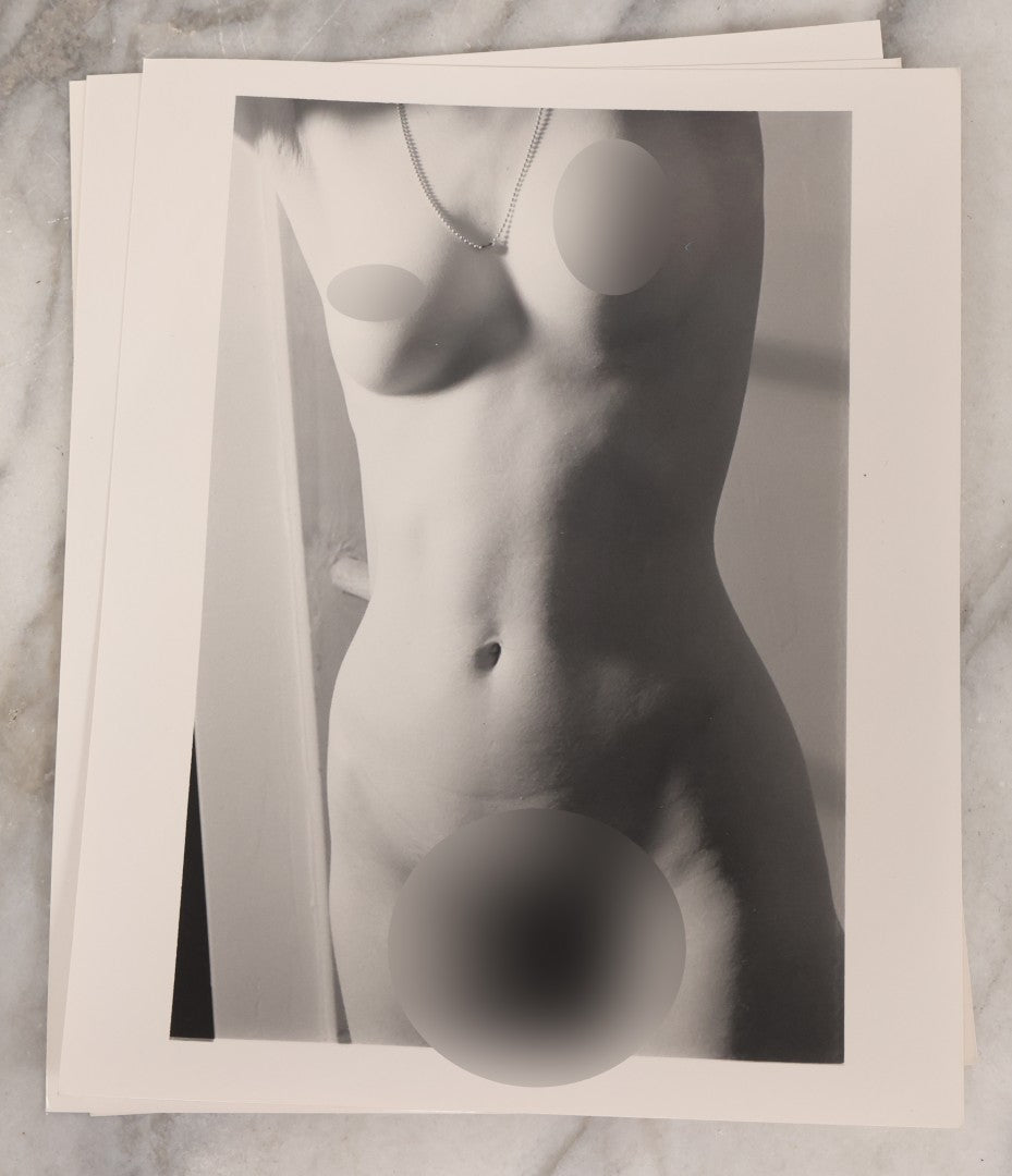 Lot 153 - Grouping Of 18 Vintage Black And White Art Photographs Of Women, Including Nude Studies, Smoking Portraits, And Evocative Posed Imagery