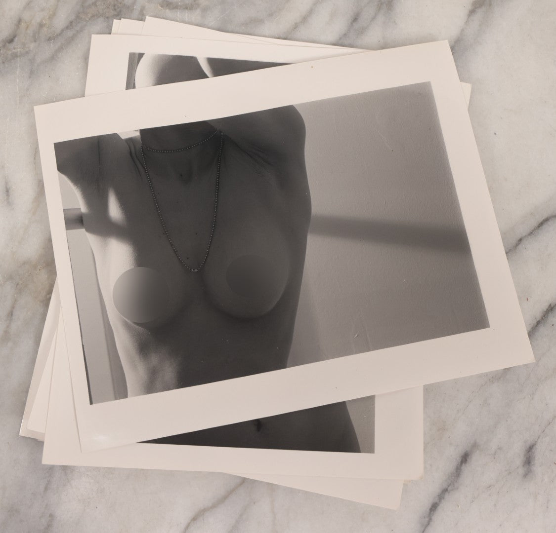 Lot 153 - Grouping Of 18 Vintage Black And White Art Photographs Of Women, Including Nude Studies, Smoking Portraits, And Evocative Posed Imagery