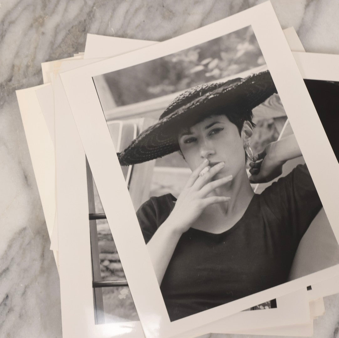 Lot 153 - Grouping Of 18 Vintage Black And White Art Photographs Of Women, Including Nude Studies, Smoking Portraits, And Evocative Posed Imagery