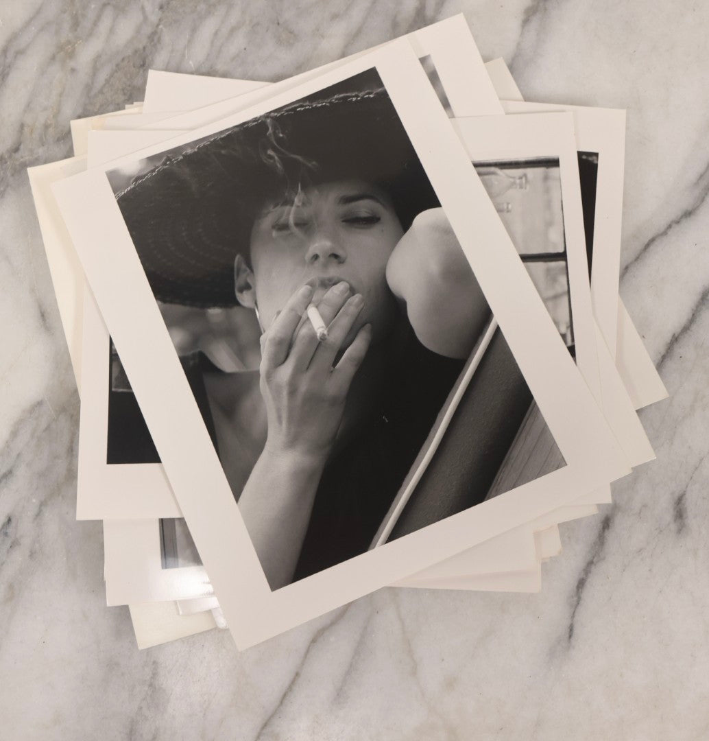 Lot 153 - Grouping Of 18 Vintage Black And White Art Photographs Of Women, Including Nude Studies, Smoking Portraits, And Evocative Posed Imagery