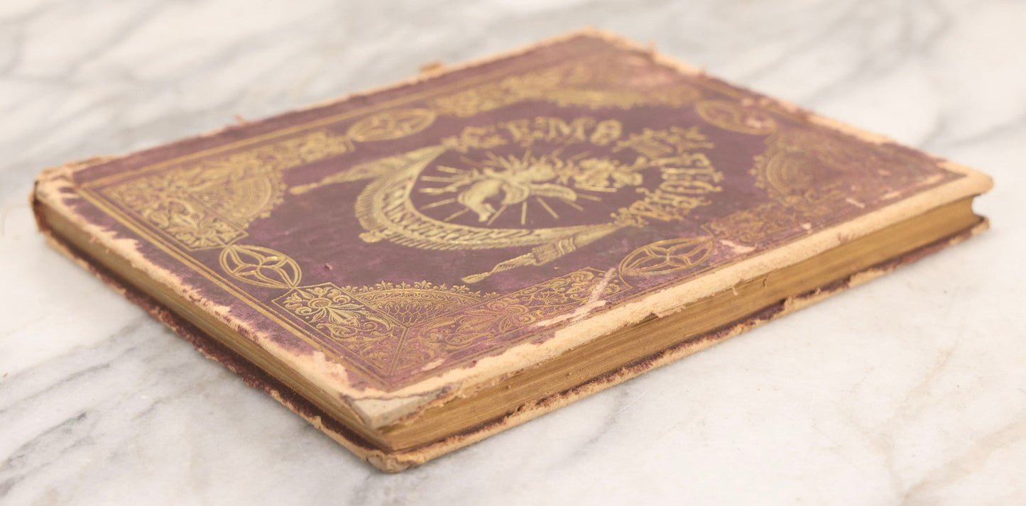 Lot 155 - Antique Autograph Book “Gems From Flora, Illustrated” By J. C. Riker With Dozens Of Entries To Annie Thomas, Including Hand-Colored Flower Lithographs, Circa 1835