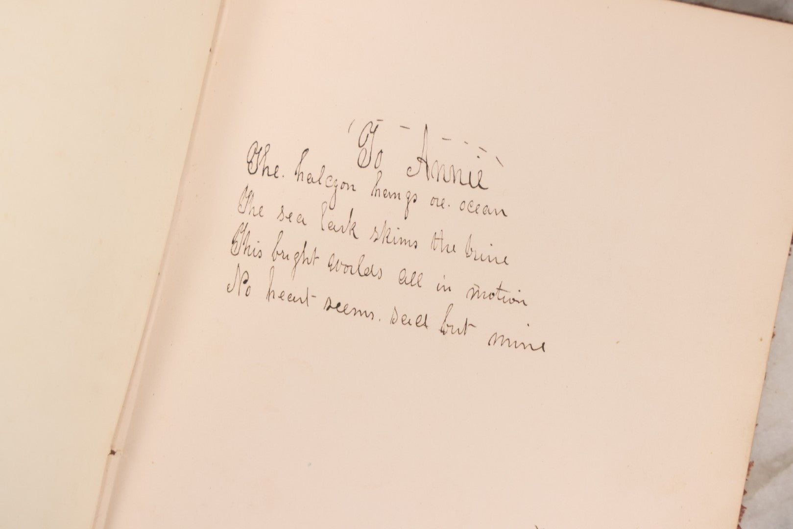 Lot 155 - Antique Autograph Book “Gems From Flora, Illustrated” By J. C. Riker With Dozens Of Entries To Annie Thomas, Including Hand-Colored Flower Lithographs, Circa 1835