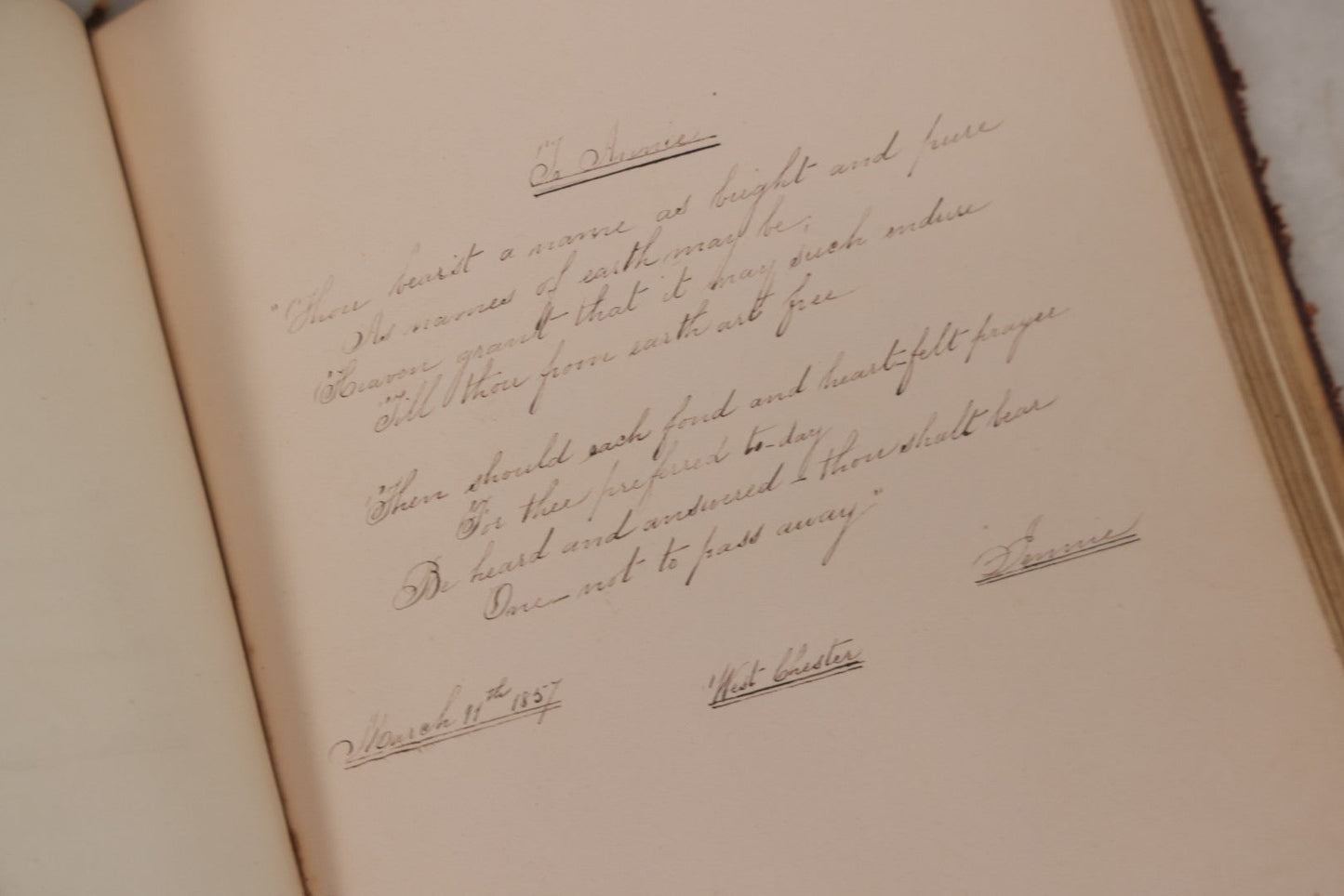 Lot 155 - Antique Autograph Book “Gems From Flora, Illustrated” By J. C. Riker With Dozens Of Entries To Annie Thomas, Including Hand-Colored Flower Lithographs, Circa 1835