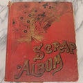 Lot 156 - Antique Victorian Trade Card And Die-Cut Scrapbook With Red Floral Cover, Containing 150+ Pieces, Pages Loose