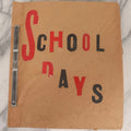 Lot 157 - Vintage “School Days” Scrapbook With Cut-Out Letter Cover, Containing Hundreds Of Pieces Of Massachusetts School Ephemera Including Halloween Invitations, Tickets, Notes, And More, Circa 1910–1940