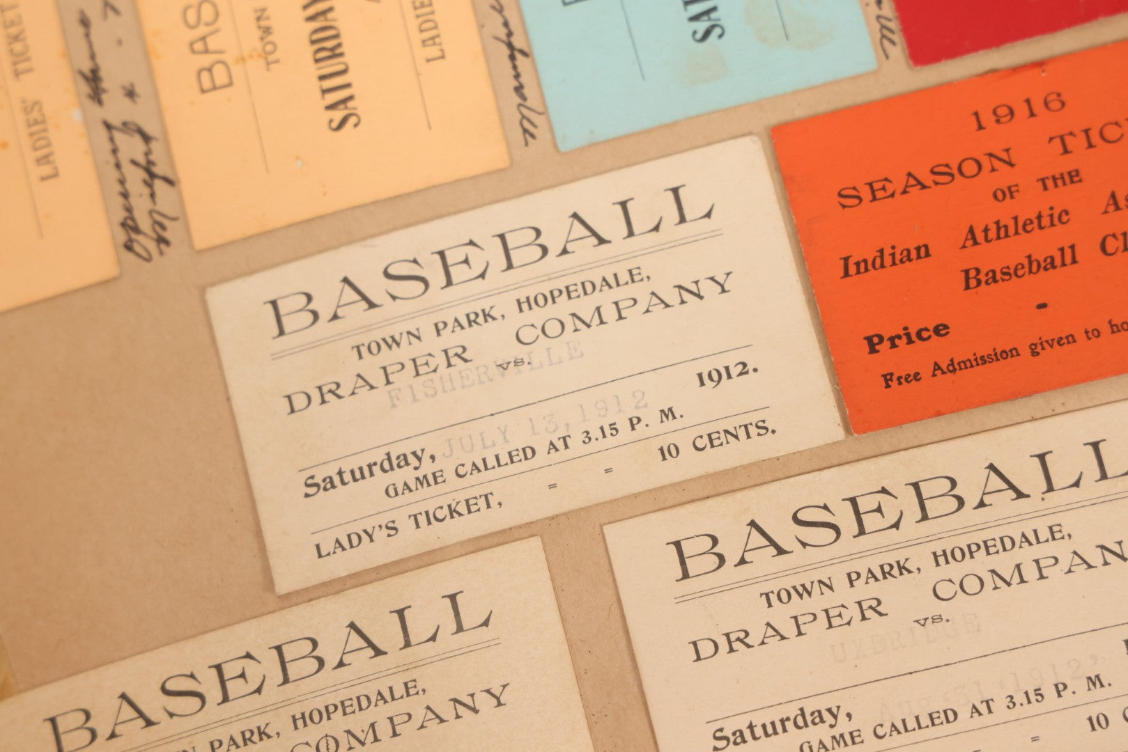 Lot 157 - Vintage “School Days” Scrapbook With Cut-Out Letter Cover, Containing Hundreds Of Pieces Of Massachusetts School Ephemera Including Halloween Invitations, Tickets, Notes, And More, Circa 1910–1940