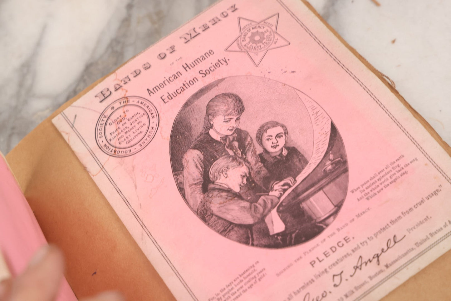 Lot 157 - Vintage “School Days” Scrapbook With Cut-Out Letter Cover, Containing Hundreds Of Pieces Of Massachusetts School Ephemera Including Halloween Invitations, Tickets, Notes, And More, Circa 1910–1940