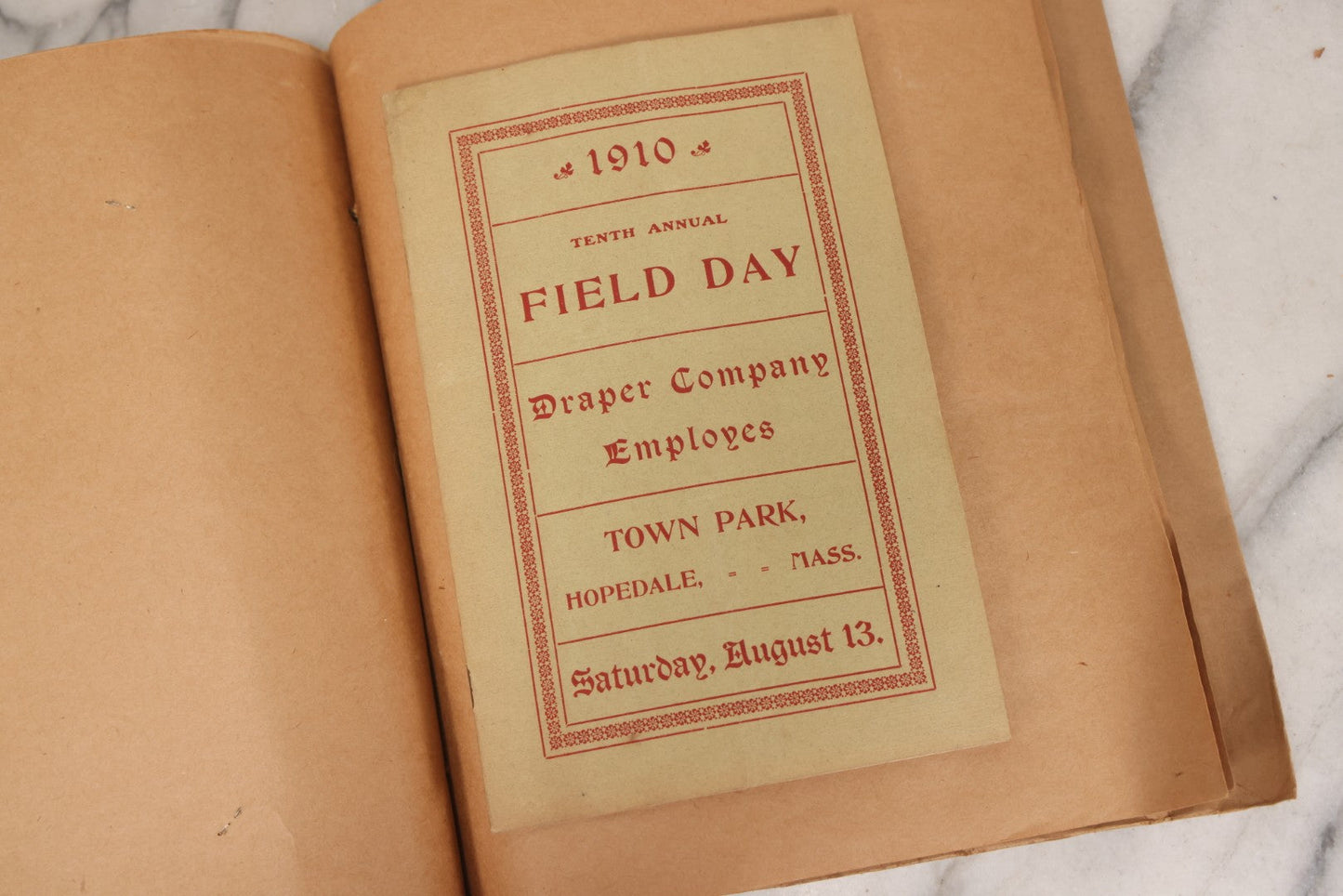 Lot 157 - Vintage “School Days” Scrapbook With Cut-Out Letter Cover, Containing Hundreds Of Pieces Of Massachusetts School Ephemera Including Halloween Invitations, Tickets, Notes, And More, Circa 1910–1940