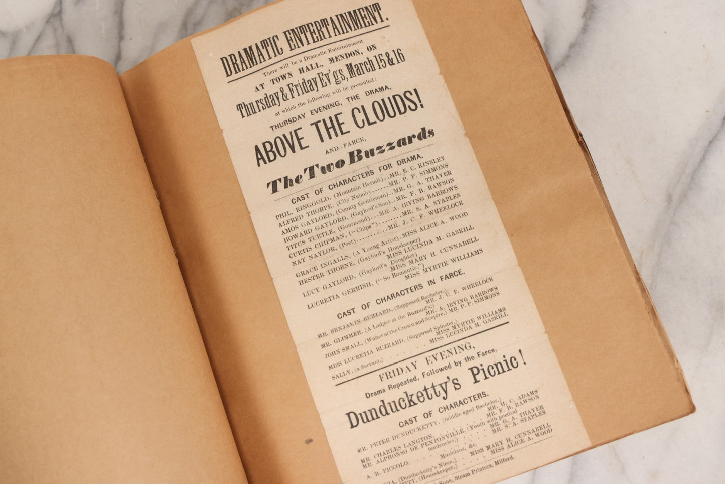 Lot 158 - Vintage “Concerts Churches” Scrapbook With Cut-Out Letter Cover, Containing Hundreds Of Event And Community Ephemera, Circa 1910–1960
