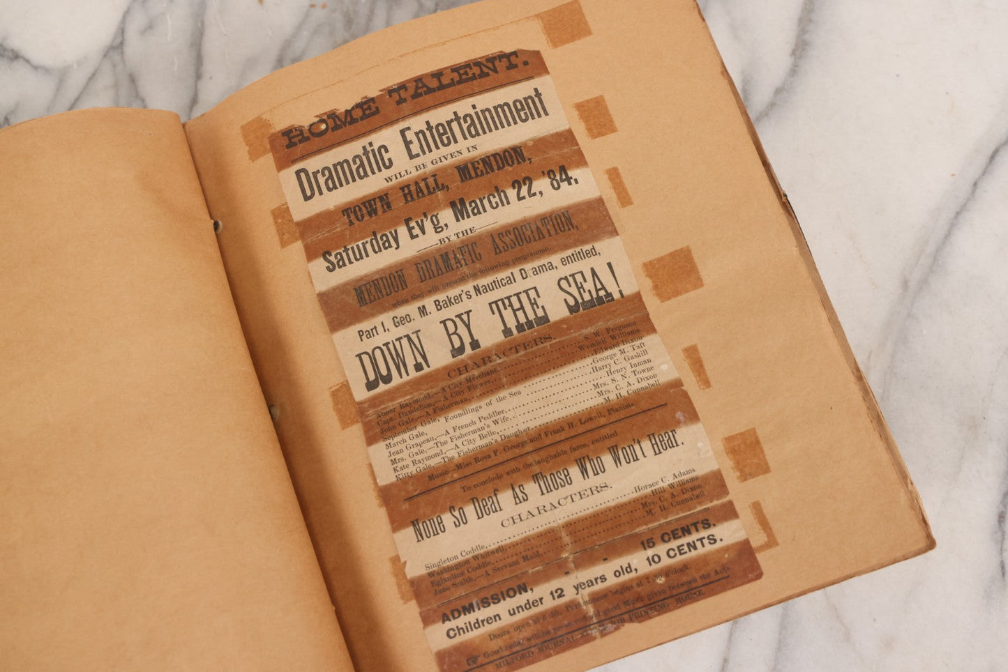 Lot 158 - Vintage “Concerts Churches” Scrapbook With Cut-Out Letter Cover, Containing Hundreds Of Event And Community Ephemera, Circa 1910–1960