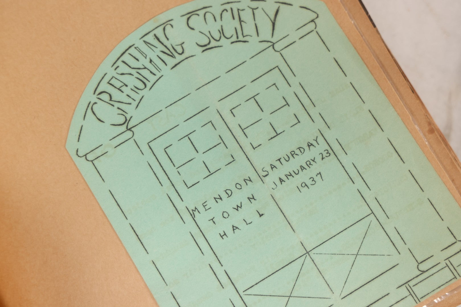 Lot 158 - Vintage “Concerts Churches” Scrapbook With Cut-Out Letter Cover, Containing Hundreds Of Event And Community Ephemera, Circa 1910–1960