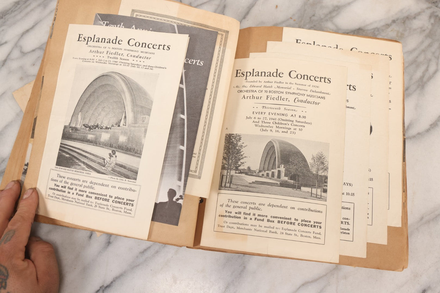 Lot 158 - Vintage “Concerts Churches” Scrapbook With Cut-Out Letter Cover, Containing Hundreds Of Event And Community Ephemera, Circa 1910–1960