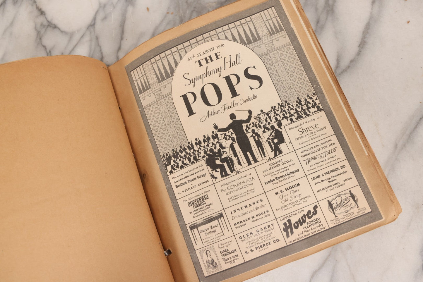 Lot 158 - Vintage “Concerts Churches” Scrapbook With Cut-Out Letter Cover, Containing Hundreds Of Event And Community Ephemera, Circa 1910–1960